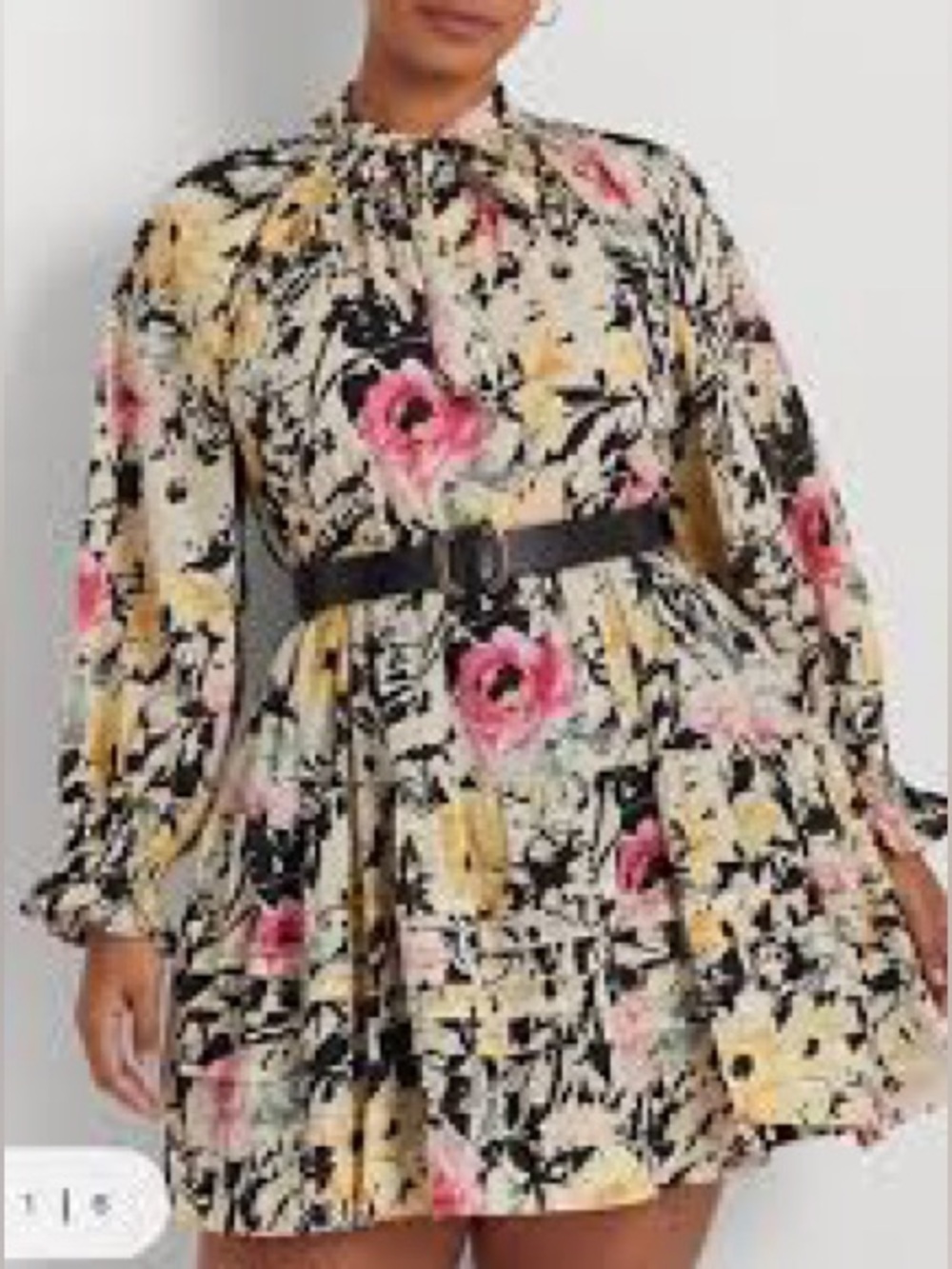 Lauren Ralph Lauren Plus Sz 18 Black Label Multicolor Floral Dress Cotton Voile